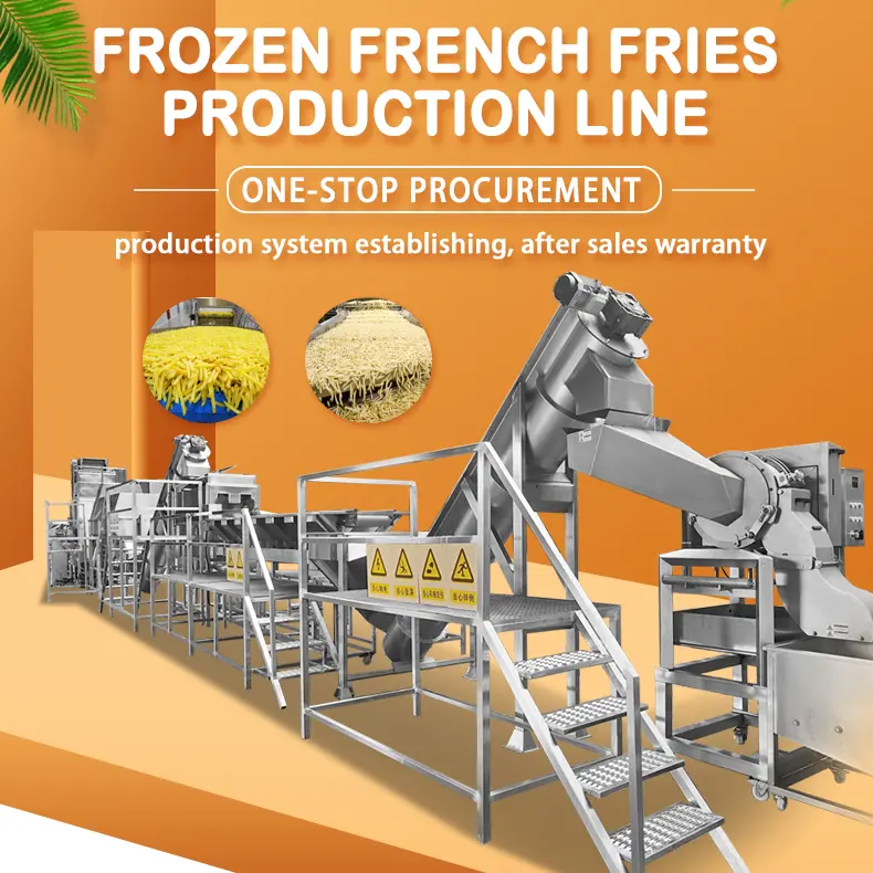 Línea de producción de patatas fritas de 3 toneladas
