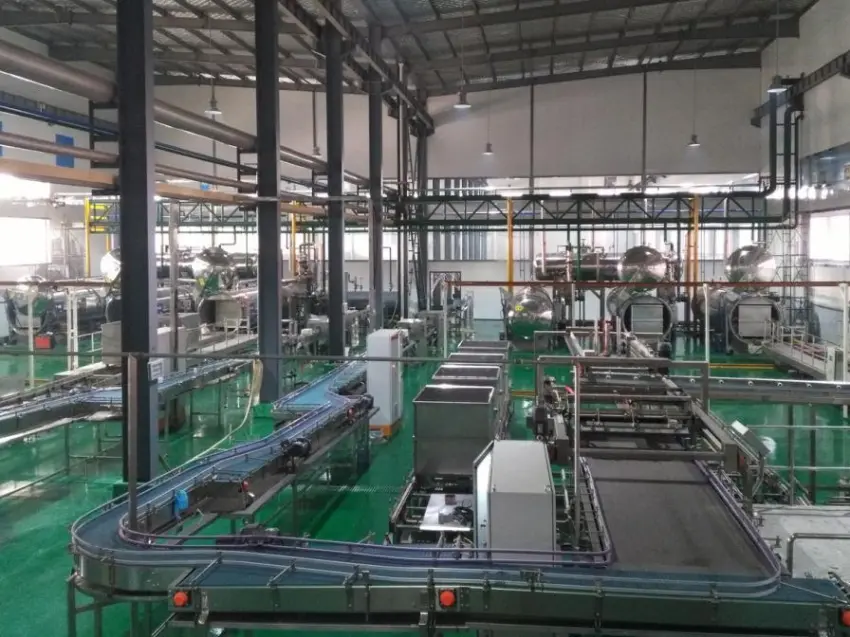 Two high-speed beverage filling lines (800 cansminute) and sterilization retorts.